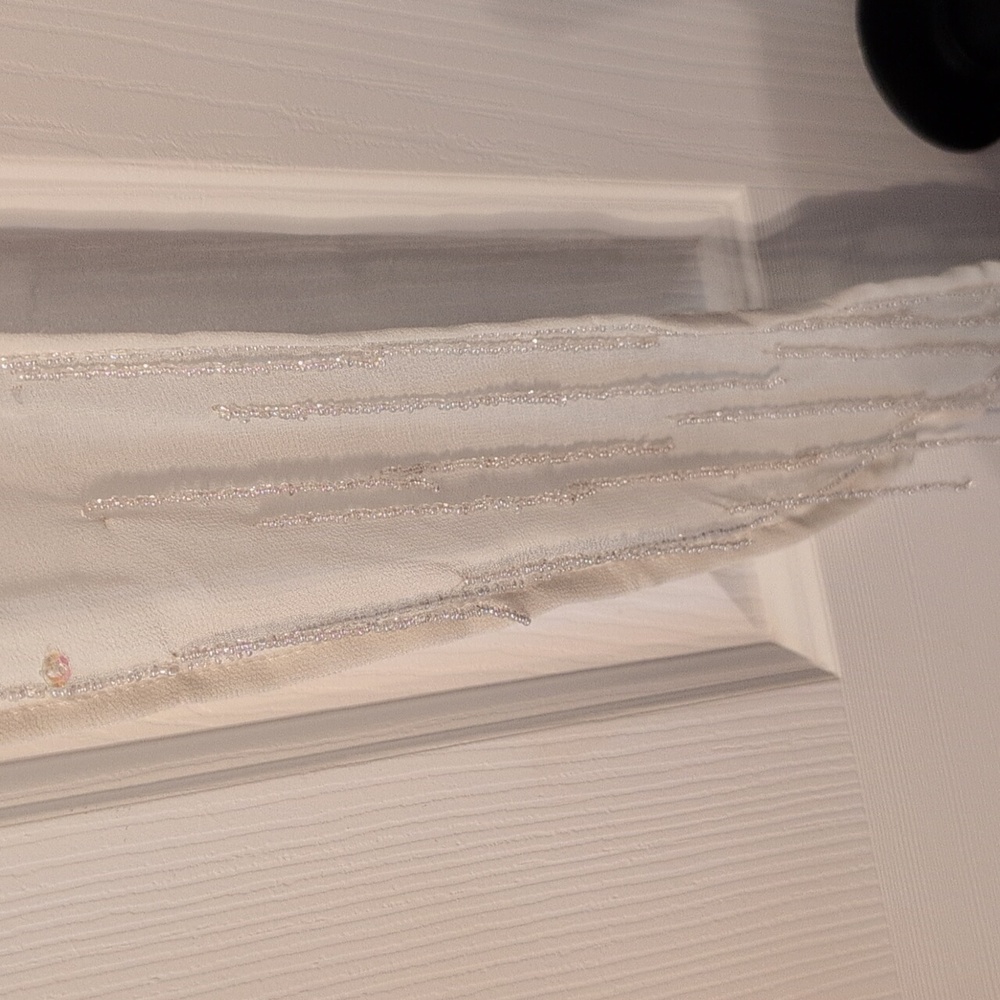 2 Elegant Sheer Scarves with Sequins Pnk1 - Picture 4 of 8